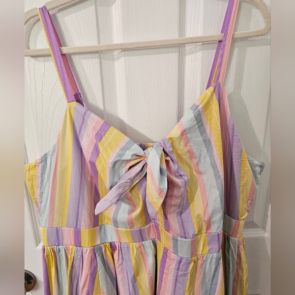 Torrid Pastel Striped Tie-Front Dress in Size 3 - Picture 3 of 5